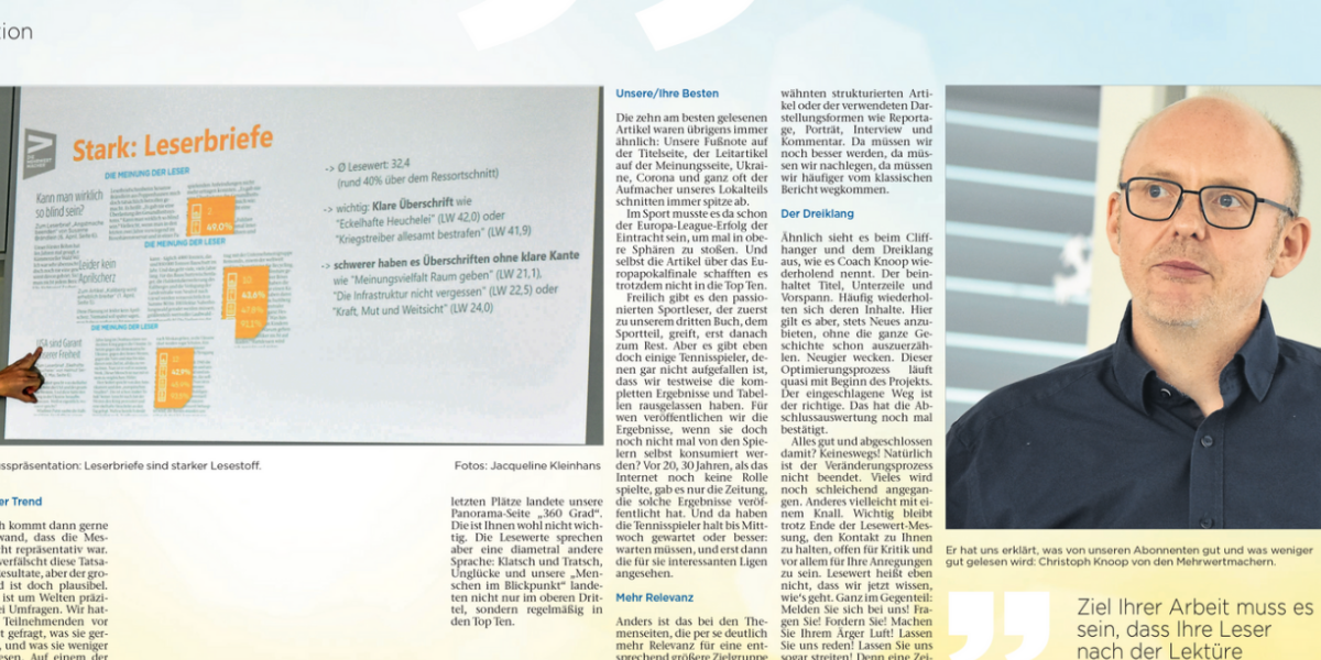 „Das hat sich heute gelohnt zu lesen.“