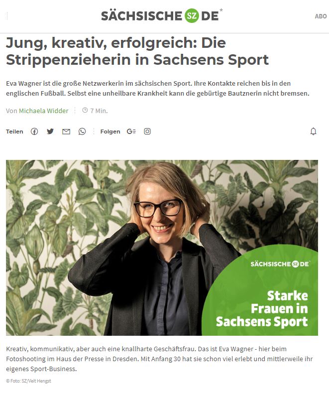 Die Netzwerkerin im Sport - Sächsische Zeitung.